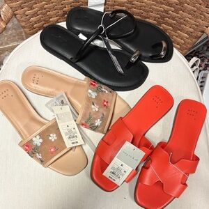 NWT three pair size 6 1/2 a new day shoes as shown in the picture